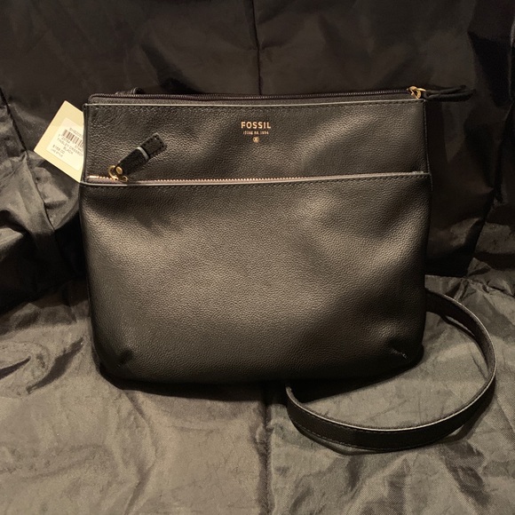 Fossil Handbags - Fossil Tinsley Crossbody Black Leather NWT